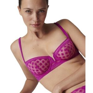 Simone Pérèle Hortense Half-Cup Bra Bouganvillea Size 32C